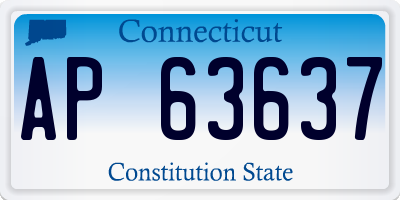 CT license plate AP63637