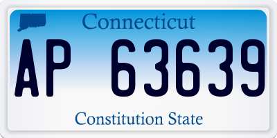 CT license plate AP63639