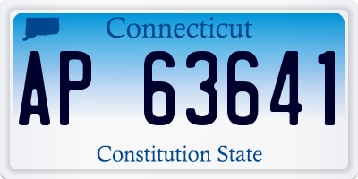 CT license plate AP63641