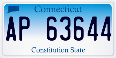 CT license plate AP63644
