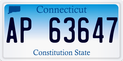 CT license plate AP63647