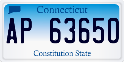 CT license plate AP63650
