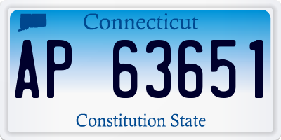 CT license plate AP63651