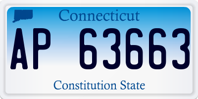 CT license plate AP63663