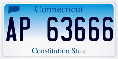 CT license plate AP63666