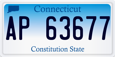 CT license plate AP63677