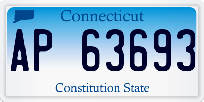 CT license plate AP63693