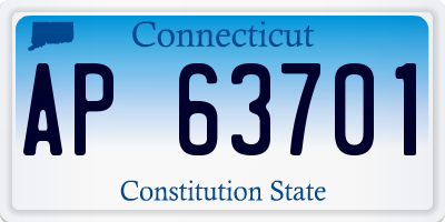 CT license plate AP63701