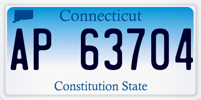 CT license plate AP63704