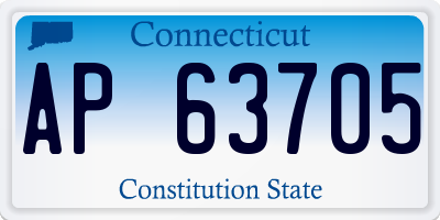 CT license plate AP63705