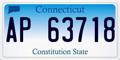 CT license plate AP63718