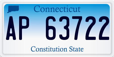 CT license plate AP63722