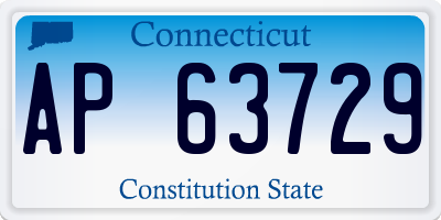 CT license plate AP63729