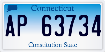 CT license plate AP63734