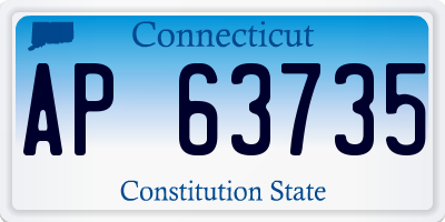 CT license plate AP63735