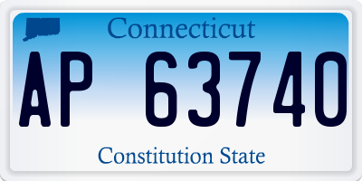 CT license plate AP63740