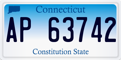 CT license plate AP63742