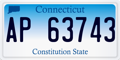 CT license plate AP63743