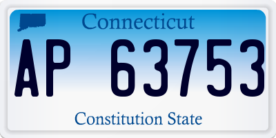 CT license plate AP63753