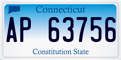 CT license plate AP63756
