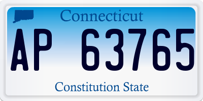 CT license plate AP63765