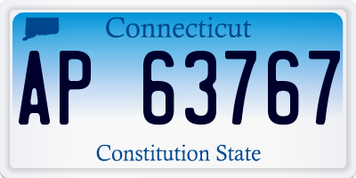CT license plate AP63767