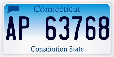 CT license plate AP63768