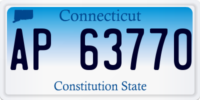 CT license plate AP63770