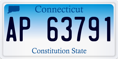 CT license plate AP63791