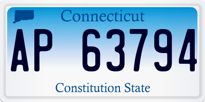 CT license plate AP63794