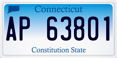 CT license plate AP63801