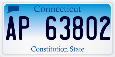 CT license plate AP63802