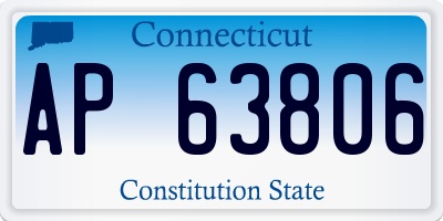 CT license plate AP63806