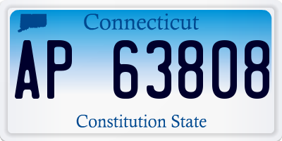 CT license plate AP63808