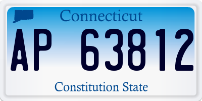 CT license plate AP63812