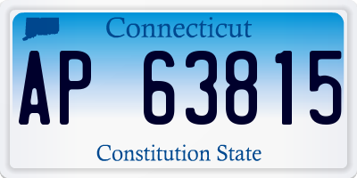 CT license plate AP63815