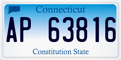 CT license plate AP63816