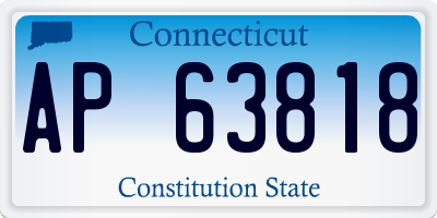 CT license plate AP63818