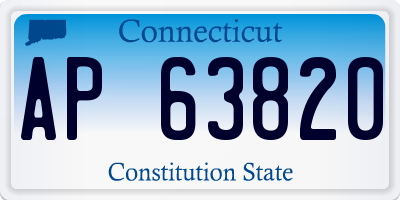 CT license plate AP63820