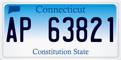 CT license plate AP63821