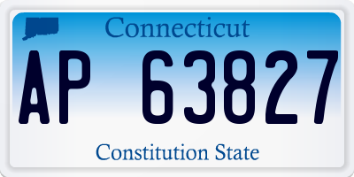 CT license plate AP63827