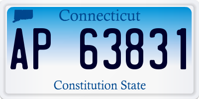 CT license plate AP63831