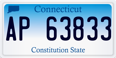 CT license plate AP63833