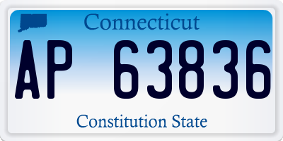 CT license plate AP63836