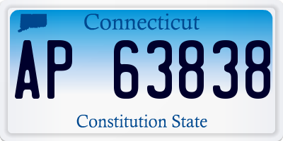 CT license plate AP63838