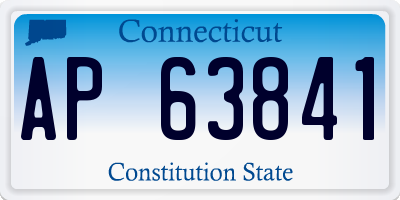 CT license plate AP63841