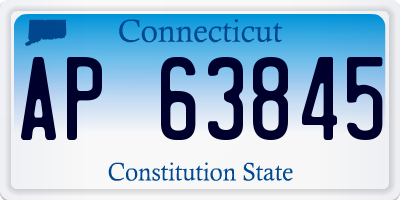 CT license plate AP63845