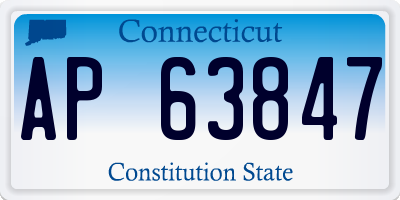CT license plate AP63847