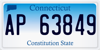 CT license plate AP63849