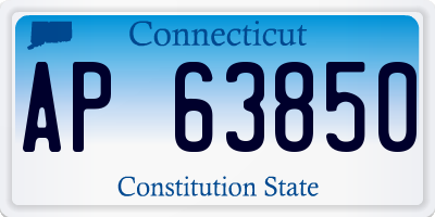 CT license plate AP63850